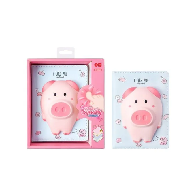 SQUISHY NOTEBOOK 128 SHEETS PIG DESIGN — image 1