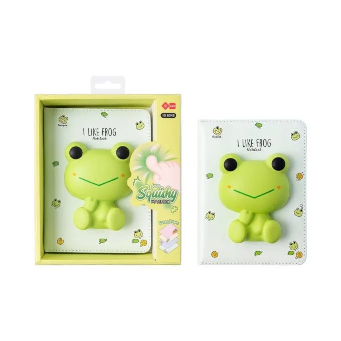 SQUISHY NOTEBOOK 128 SHEETS FROG DESIGN — image 1