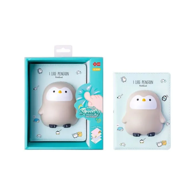 SQUISHY NOTEBOOK 128 SHEETS PENGUIN DESIGN — image 1