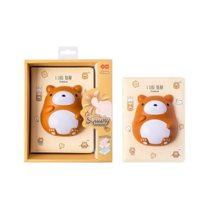 SQUISHY NOTEBOOK 128 SHEETS BEAR DESIGN — image 1
