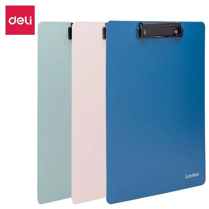 DELI LINFINI PP CLIPBOARD A4 VERTICAL 3C ASSORTED — image 1