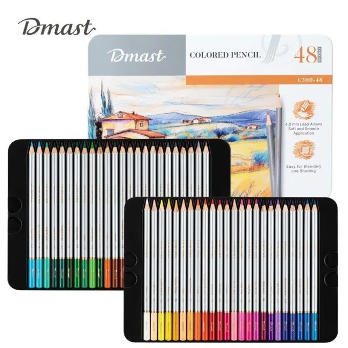 DELI DMAST COLOUR PENCIL BOX 48 PCS — image 1