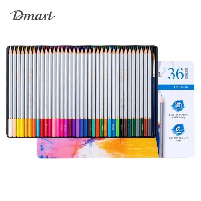 DELI DMAST WATERCOLOUR PENCIL 36 PCS SET — image 1