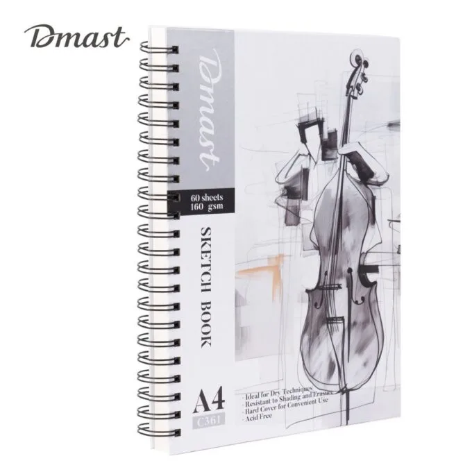 DELI DMAST SPIRAL SKETCH BOOK A4 160G 60 PAGES — image 1