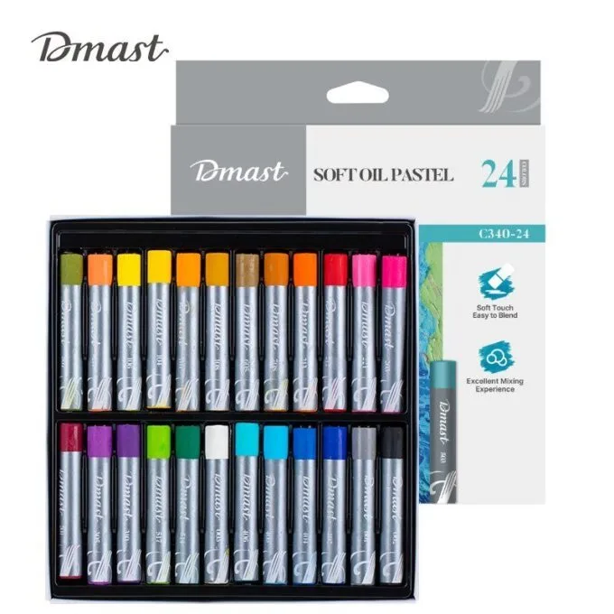 DELI DMAST SOFT OIL PASTEL 24 COLOURS — image 1