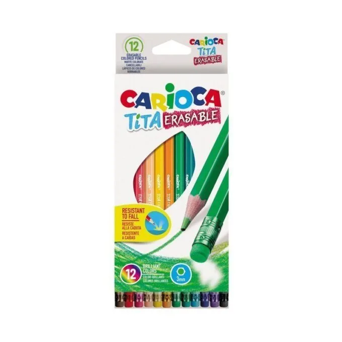 CARIOCA TITA ERASABLE COLOURED PENCIL BOX 12 PCS — image 1