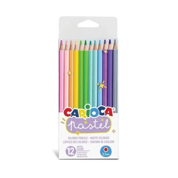 CARIOCA PASTEL COLOUR PENCILS BOX 12 PCS — image 1