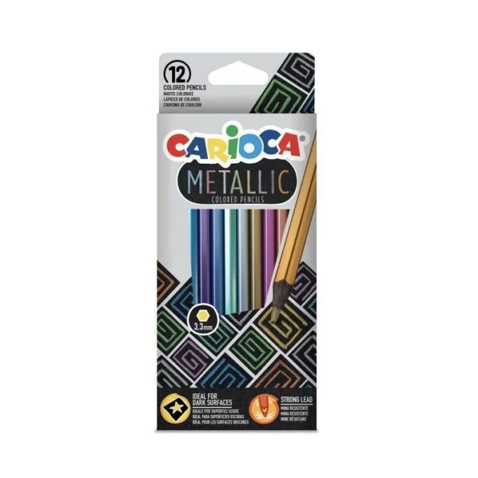 CARIOCA METALLIC PENCIL BOX 12 PCS — image 1