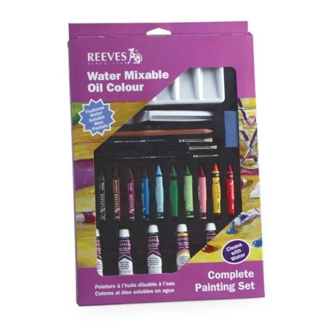 REEVES WATER MIXABLE OIL COLOUR COMPLETE SET — image 1