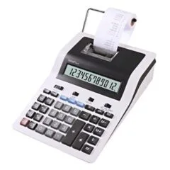 REBELL DESKTOP PRINT & DISPLAY CALCULATOR WHITE