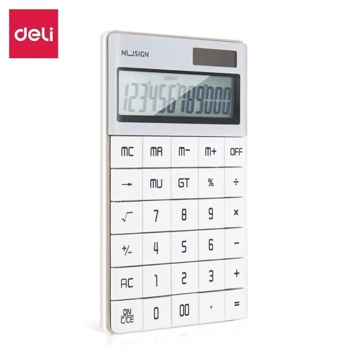 DELI NUSIGN CALCULATOR 12-DIGIT - WHITE — image 1