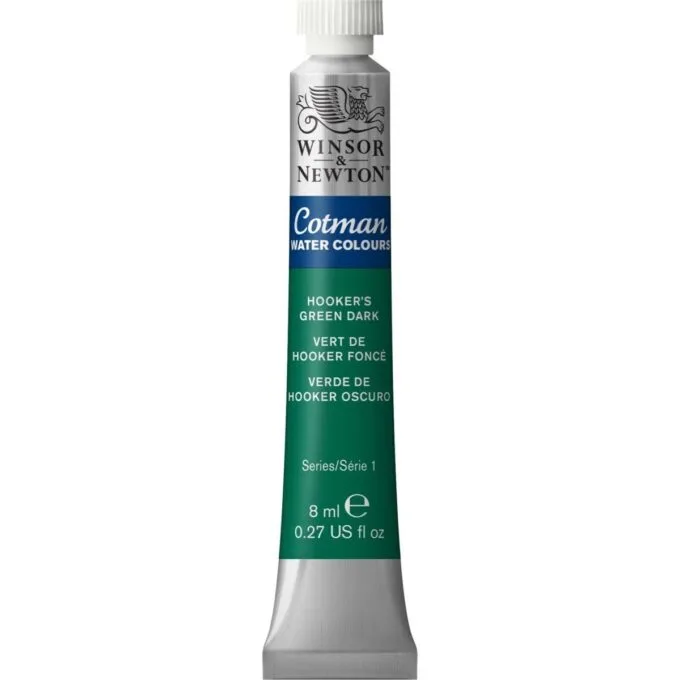W&N COTMAN WATERCOLOUR 8ML TBE HOOKER S GREEN DARK ROW — image 1