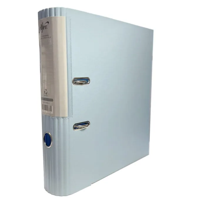 ELFEN FILE PLASTIC SUPER STRONG ROUND SPINE A4 75MM BABY BLUE — image 1