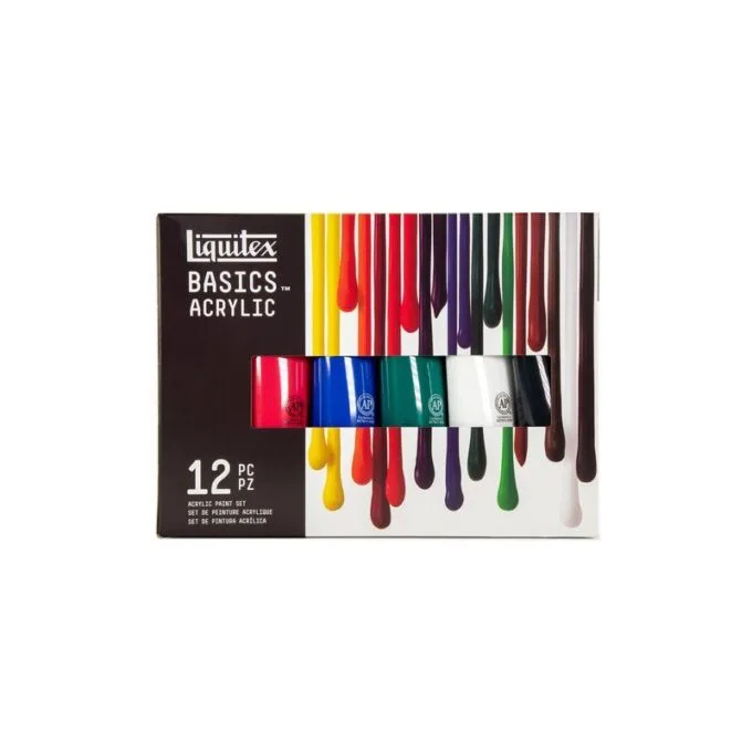LQX BASICS ACRYLIC COLOUR SET 12X118ML ROW — image 1