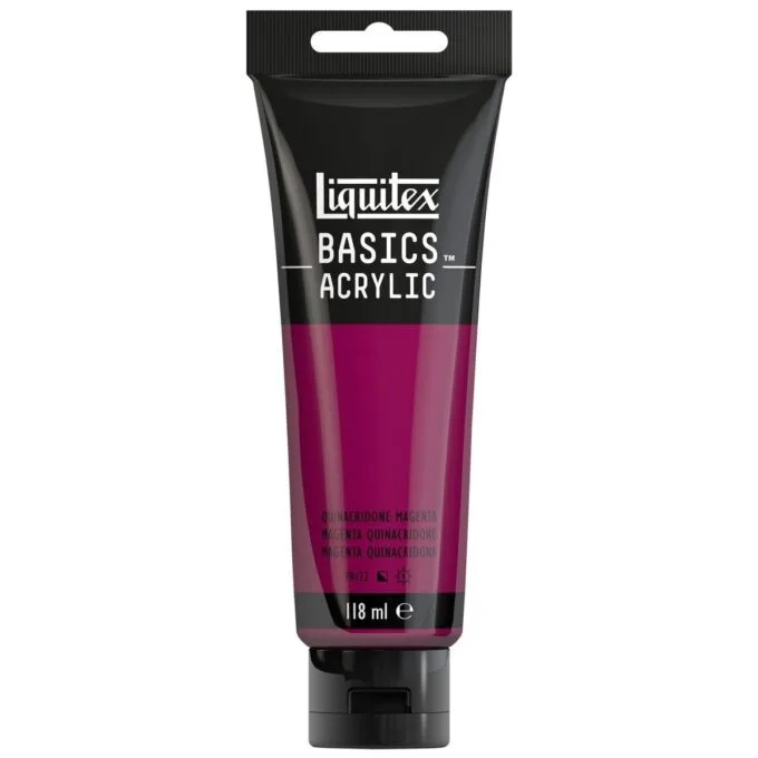 LQX BASICS ACRYLIC COLOUR 118ML MAGENTA QUINACRIDONE ROW — image 1