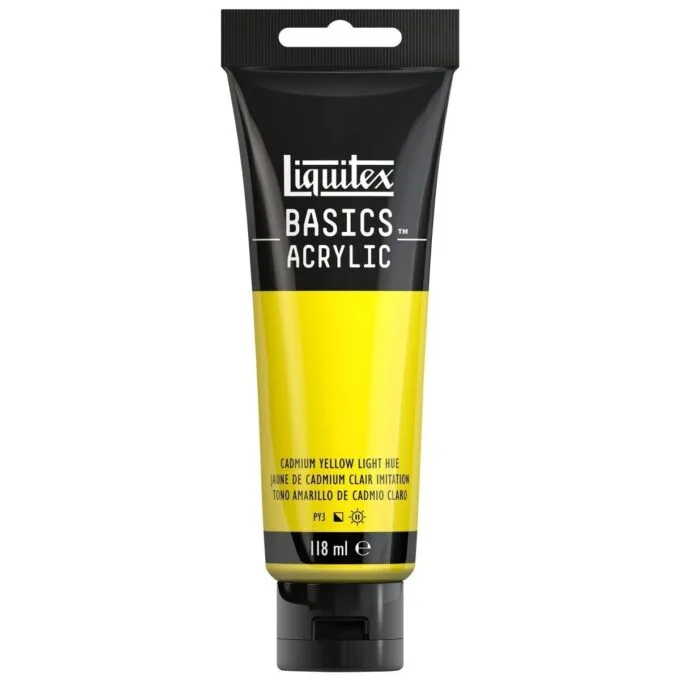 LQX BASICS ACRYLIC COLOUR 118ML CADMIUM YELLOW LIGHT HUE ROW — image 1
