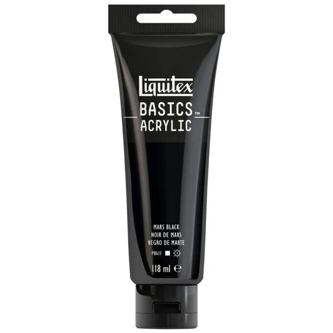 LQX BASICS ACRYLIC COLOUR 118ML MARS BLACK ROW — image 1