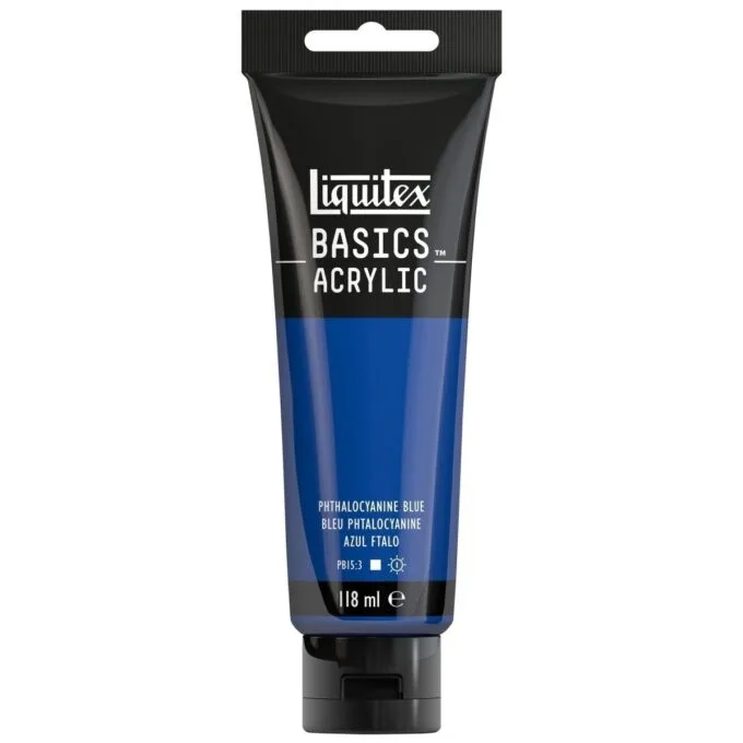 LQX BASICS ACRYLIC COLOUR 118ML PHTHALOCYANINE BLUE ROW — image 1