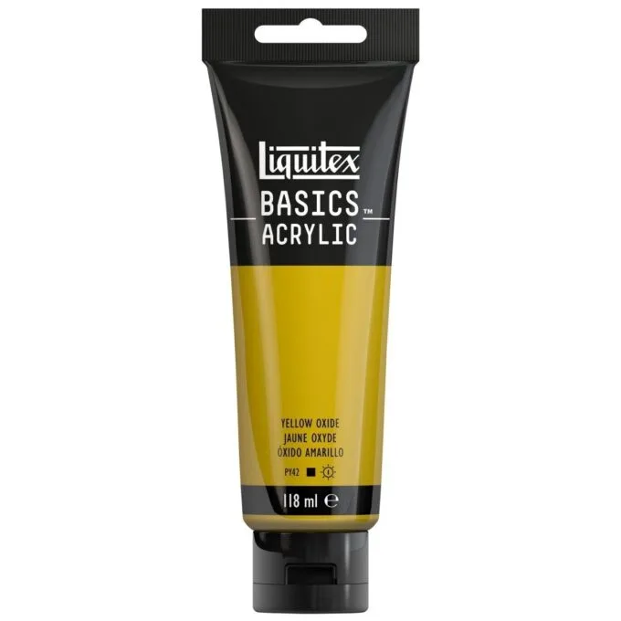 LQX BASICS ACRYLIC COLOUR 118ML YELLOW OXIDE ROW — image 1