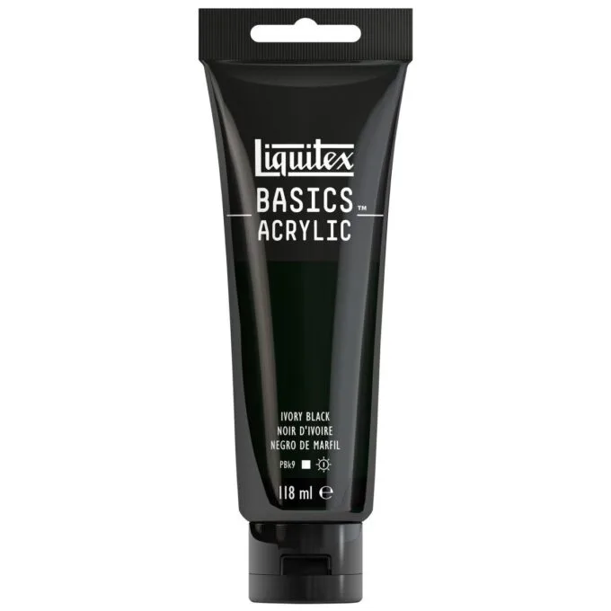 LQX BASICS ACRYLIC COLOUR 118ML IVORY BLACK ROW — image 1
