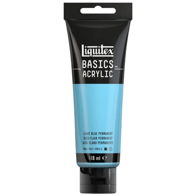 LQX BASICS ACRYLIC COLOUR 118ML BLUE LIGHT PERMANENT ROW — image 1
