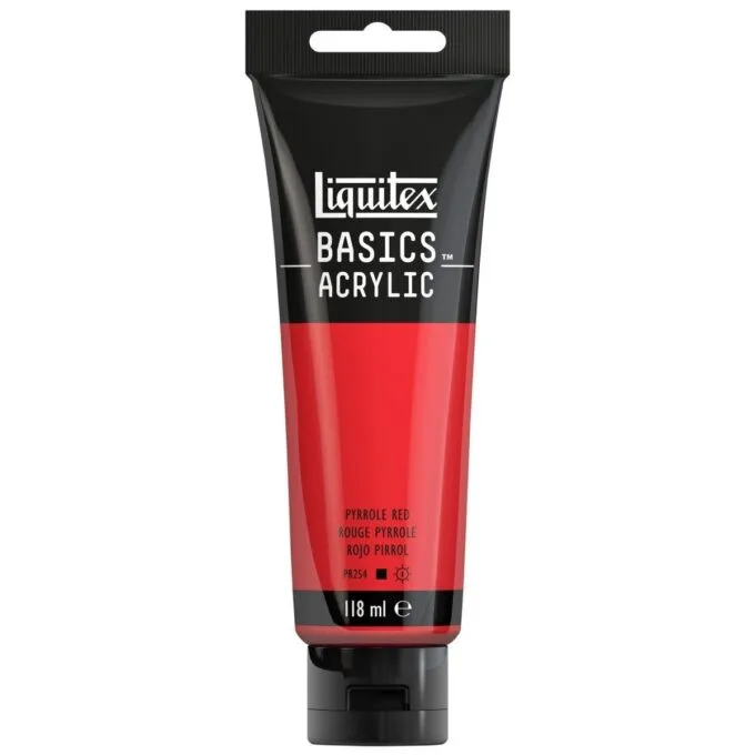 LQX BASICS ACRYLIC COLOUR 118ML PYRROLE RED ROW — image 1
