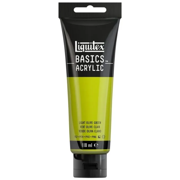 LQX BASICS ACRYLIC COLOUR 118ML LIGHT OLIVE GREEN ROW — image 1