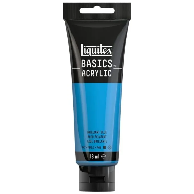 LQX BASICS ACRYLIC COLOUR 118ML BRILLIANT BLUE ROW — image 1