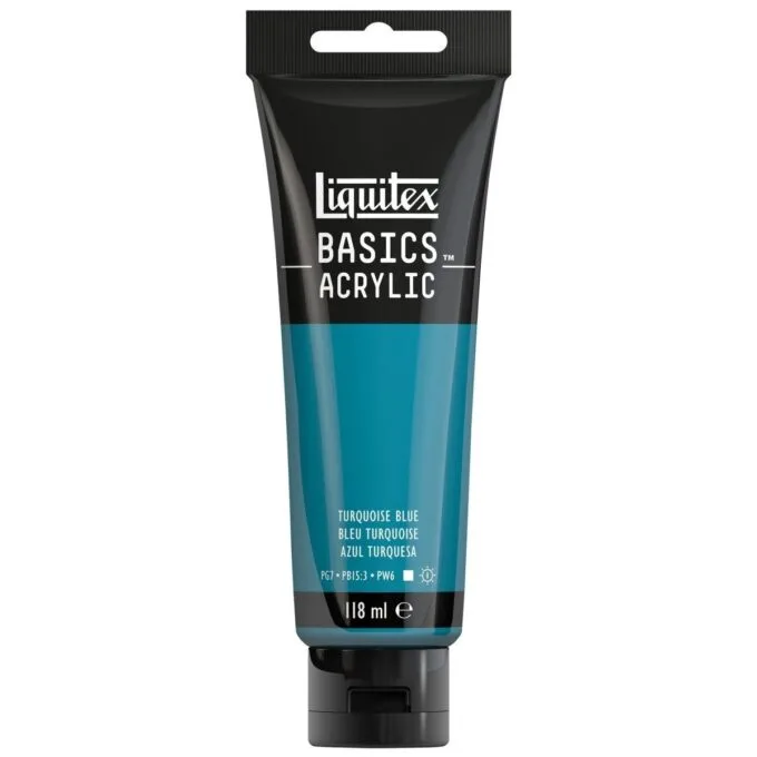 LQX BASICS ACRYLIC COLOUR 118ML TURQUOISE BLUE ROW — image 1
