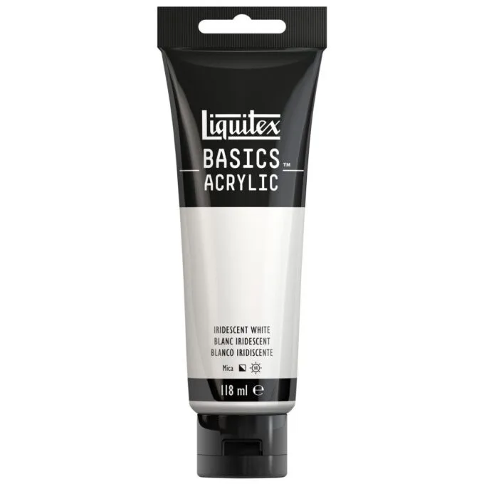 LQX BASICS ACRYLIC COLOUR 118ML IRIDESCENT WHITE ROW — image 1