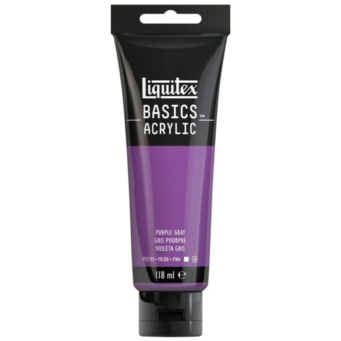 LQX BASICS ACRYLIC COLOUR 118ML PURPLE GREY ROW — image 1