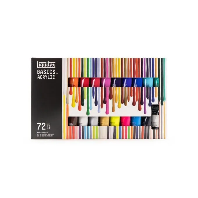 LQX BASICS ACRYLIC COLOUR SET 72X22ML ROW — image 1