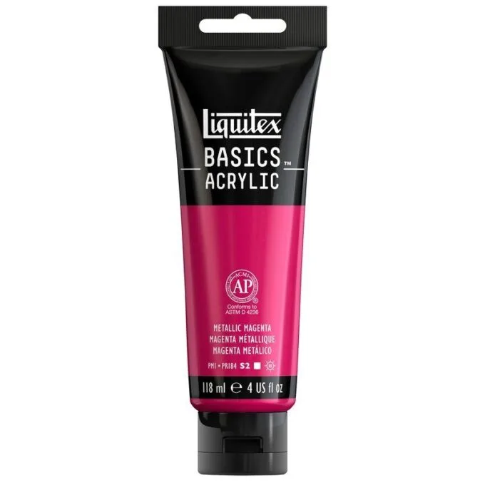 LQX BASICS ACRYLIC COLOUR 118ML METALLIC MAGENTA — image 1