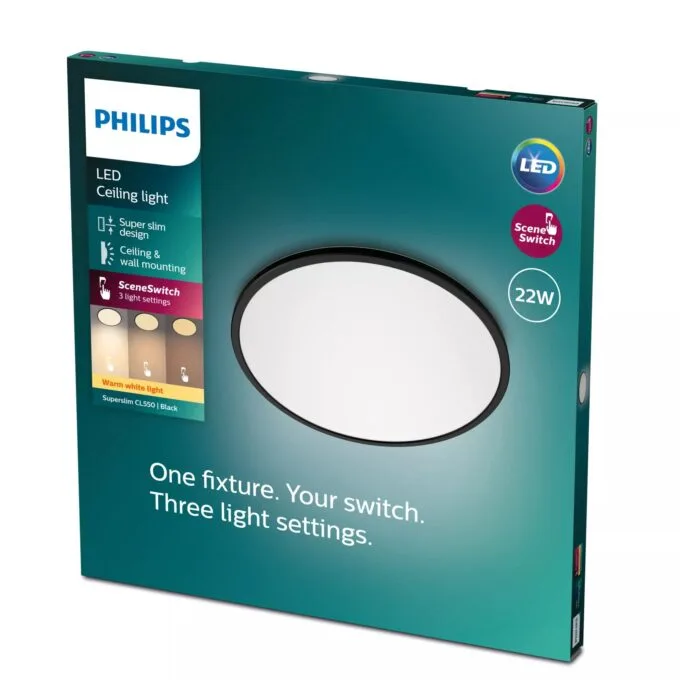 Philips Superslim Ceiling housing 22W LED 2700K black IP20 — image 5