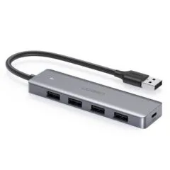 Ugreen HUB USB distribution unit Type C - 4x USB 3.2 Gen 1 with USB-C supply port grey (CM219 70336)