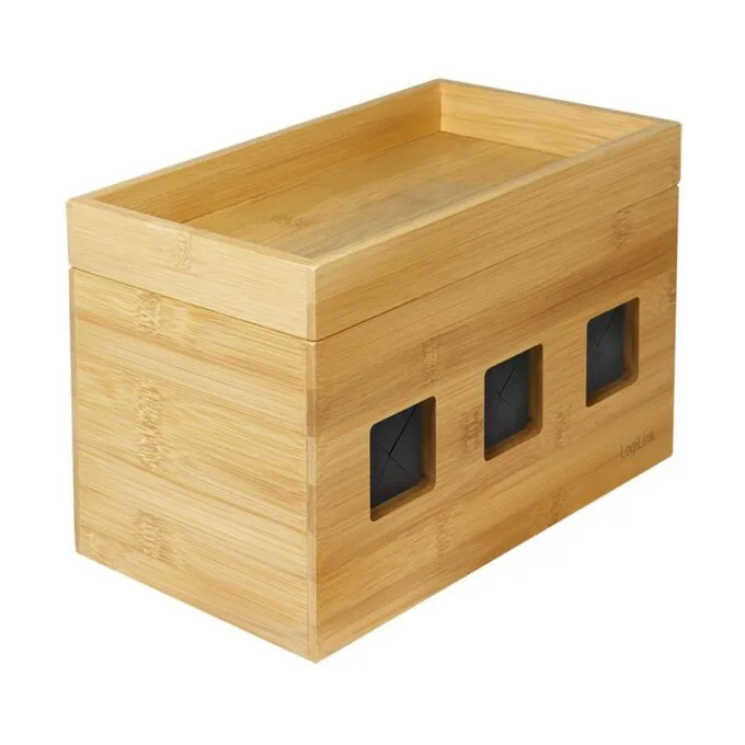 LogiLink Cable Box bamboo — image 1