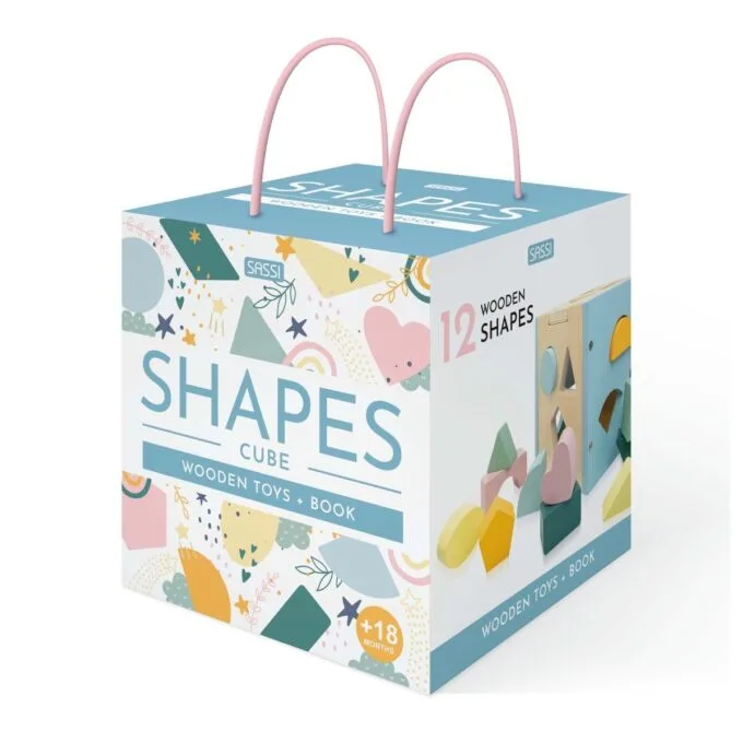 WOODEN TOYS AND BOOK - SHAPES — image 1