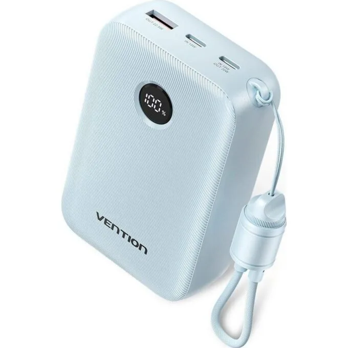 Vention 20000mAh 2 x USB-C 1x USB-A z wyświetlaczem 22.5W niebieski — image 1