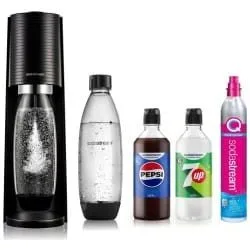 SodaStream Terra | 2 bottles x 1 L | 2 syrups x 400 ml Pepis/7 Up black — image 1