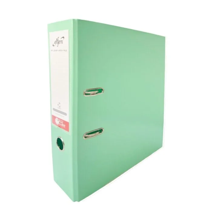 ELFEN FILE PLASTIC SUPER STRONG A4 75MM AQUAMARINE GREEN — image 1