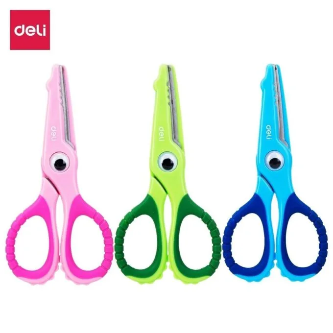 DELI SCHOOL SCISSORS BLISTER 134MM,ASST — image 1