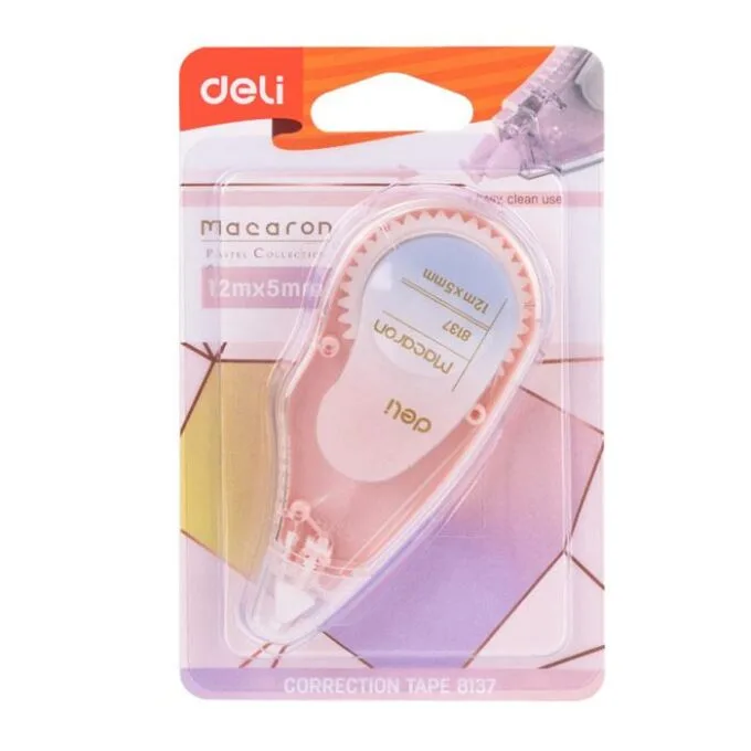 DELI MACARON CORRECTION TAPE W/CAP LONG 5MMX12M — image 1
