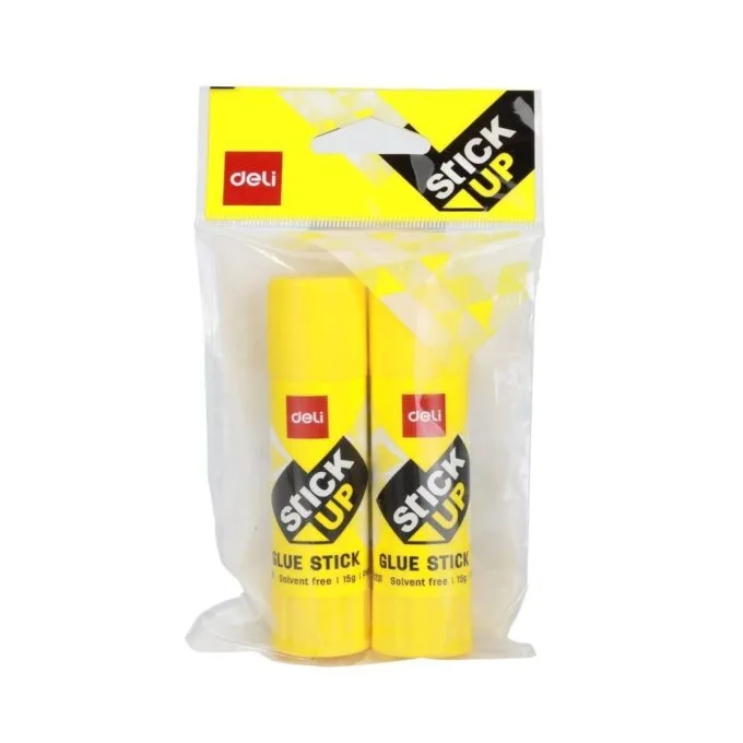 DELI STRONG ADHESIVE PVP GLUE STICK BLISTER 2X15G — image 1