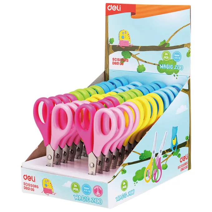 DELI SCHOOL SCISSORS ASST 115MM — image 1