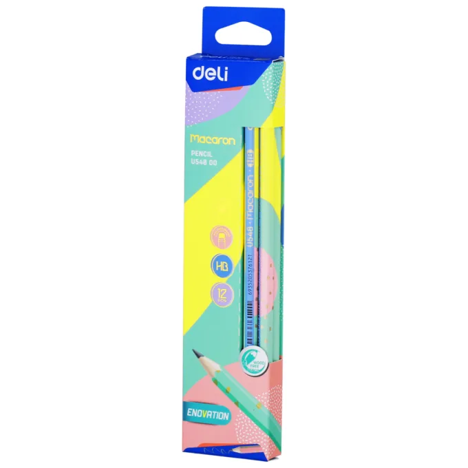 DELI MACARON GRAPHITE PENCIL HB W/ERASER (BOX OF 12 PCS) — image 1