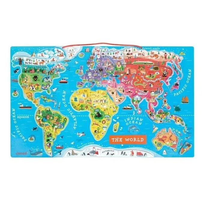 Janod Puzzle Magnetic World Map — image 1