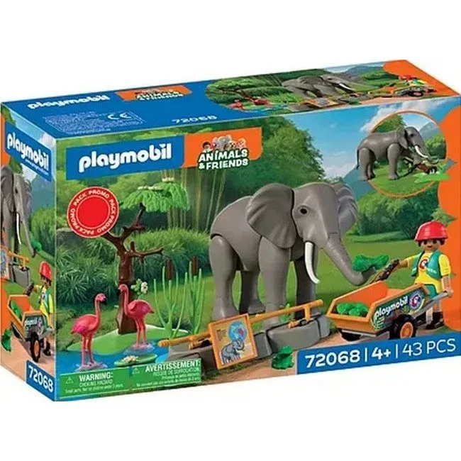 Playmobil Animals & Friends 72068 Elephant with maintainer — image 1