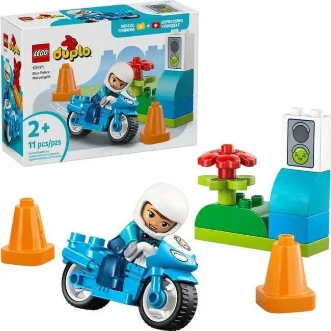 LEGO Duplo Town 10471 Blue police motorcycle — image 1
