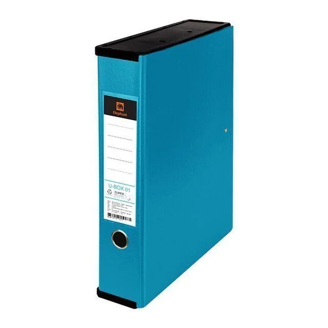 ELFEN BOX FILE FCP WITH CLIP LIGHT BLUE (CLOSED) — image 1