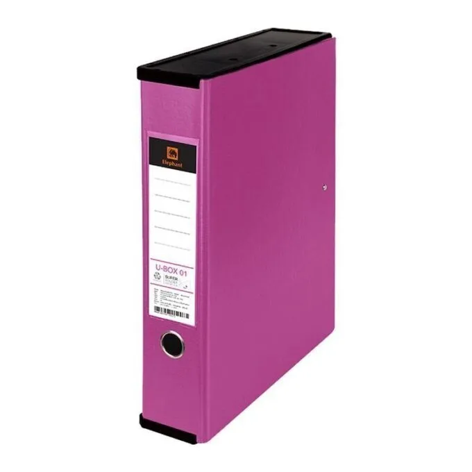 ELFEN BOX FILE FCP WITH CLIP PINK (CLOSED) — image 1